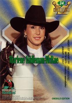 1996 High Gear Rodeo Crown Jewels - Emerald #34 Marlene Eddleman-McRae Back